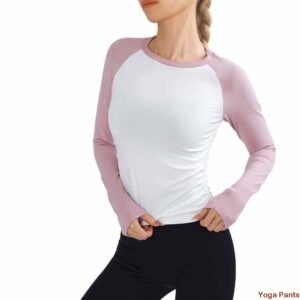 Top de treino recortado branco para mulheres RUXI pt945