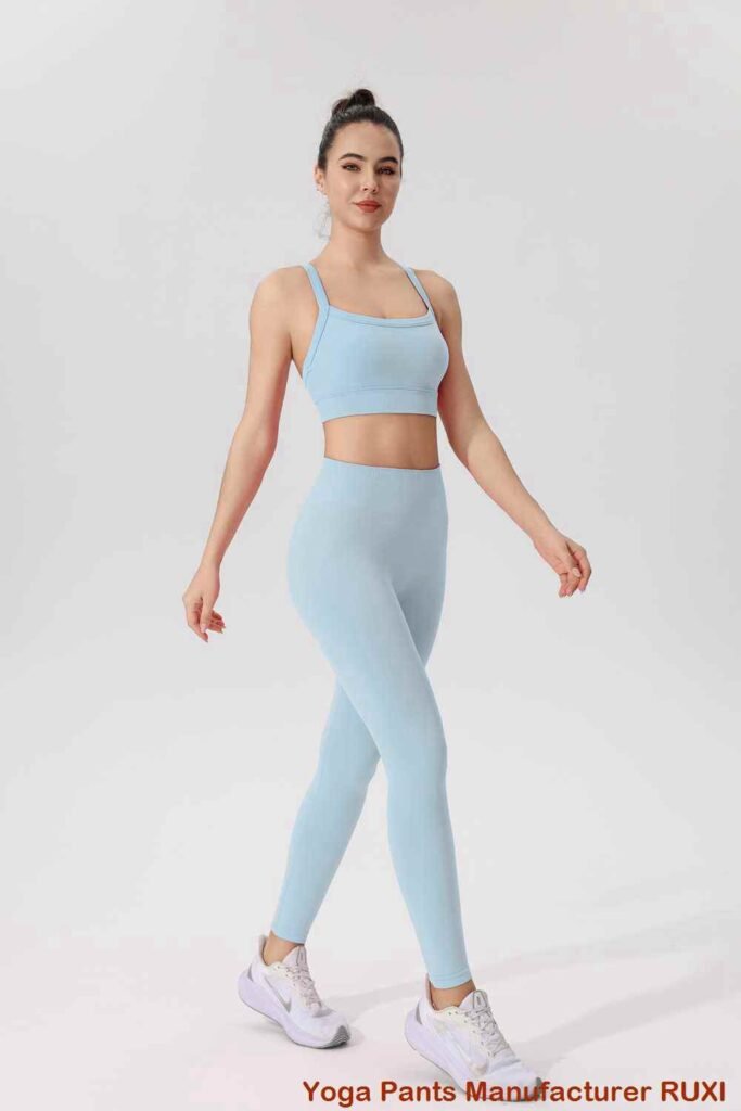 Leggings de ginástica femininas com ajuste de perna curta