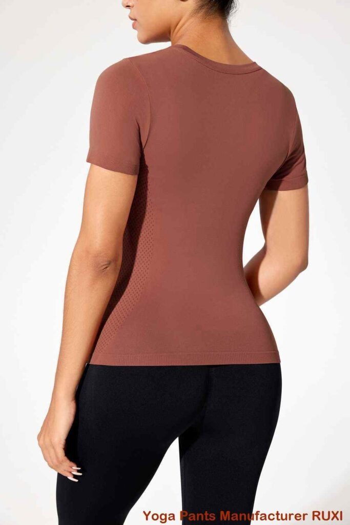 Shorts femininos de ioga com bolsos laterais RUXI pt3559