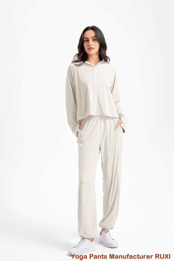 Calça Capri de secagem rápida feminina leve e confortável