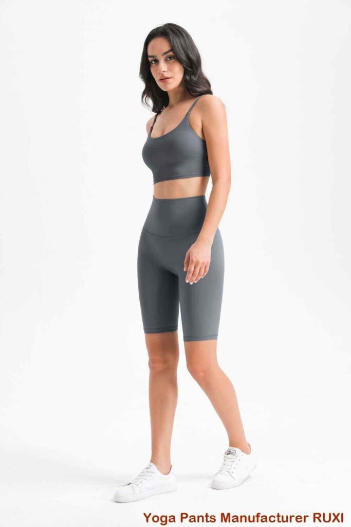 shorts de corrida com cintura larga RUXI pt3019